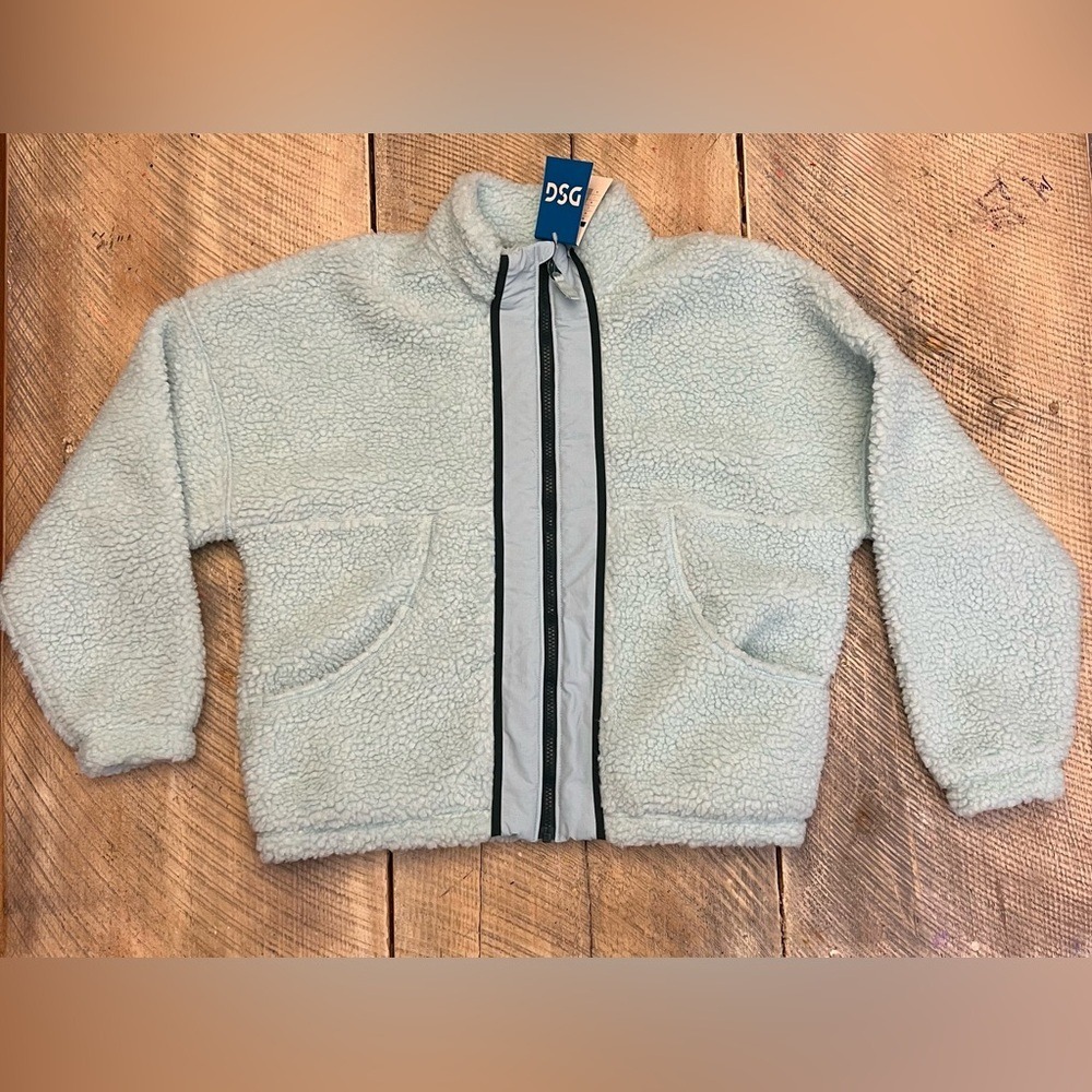 DSG Girls XL Cozy Fleece‎ Full Zip (Shoreside Blue) NWT Sherpa Teal